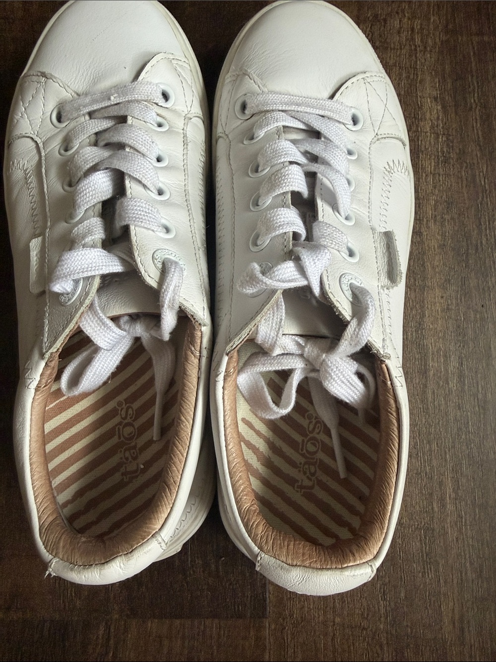 Taos Onward White Leather Sneakers - Picture 5 of 5